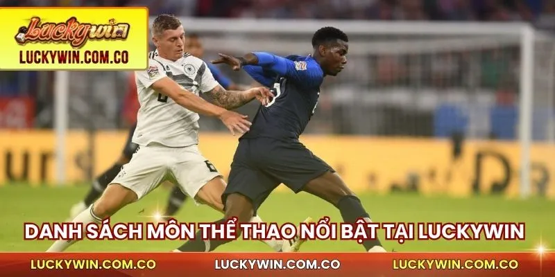 Danh sách môn thể thao nổi bật ở trên luckywin